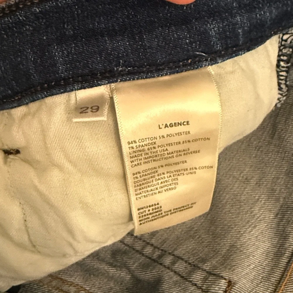 L’Agence Ripped Denim Designer Jeans Size 29 - Picture 6 of 8